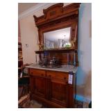 ANTIQUE MARBLE TOP BUFFET