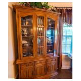 4 TIER GLASS DOOR CHINA CABINET