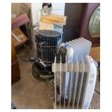 3 HEATERS (2 ELECTRIC, 1 KEROSENE)
