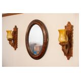MIRROR WITH CANDLE HOLDERS