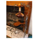 METAL SHELF WITH CONTENTS