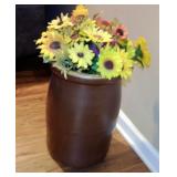 Brown Crock with Floral Arrangement