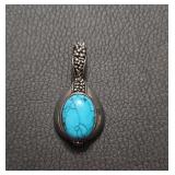 Turquoise Color Stone Bracelet and Pendant Set