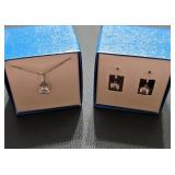 Absolute CZ Jewelry Set: Necklace and Earrings
