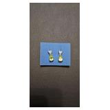 Necklace and Earring Set with Peridot Style Drops