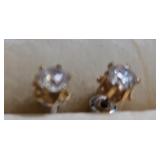 Stud Earrings with Simulated Gemstones