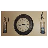 Glenmont Clock Co. Wall Clock with Candle Holders