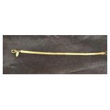 Two Gold Tone Metal Bracelets