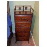 Wood Five-Drawer Chest