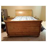 Wooden Sleigh Bed