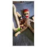 Plush Monkey and Sock Monkey Stuffed Toys