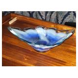 Blue and White Art Glass Bowl