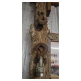 Rustic Display with Assorted Metal Hardware