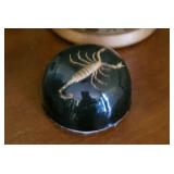 Floral Arrangement with Decorative Scorpion Paperw