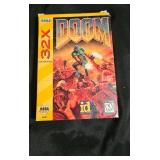 Sega 32X Knuckles' Chaotix and Doom Game Cartridge