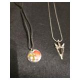 Two Assorted Pendants on Necklaces