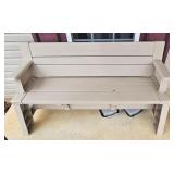 Outdoor Bench with Storage Compartments