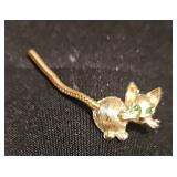 Costume Brooch Assortment: Butterfly, Cat and Bowt