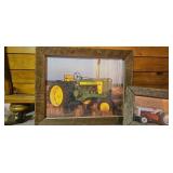 John Deere and Ford Tractor Framed Prints