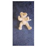 TY White Jointed Plush Bear