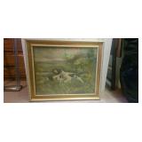 Framed Print of Hunting Dogs