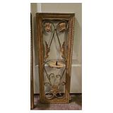 Pair of Decorative Metal Framed Candle Sconces
