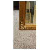 Floral Motif Framed Wall Mirror