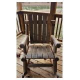 Rustic Wooden Rocking Chair