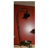 Metal Table Lamp with Candle Holder Base