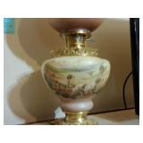 Dog Motif Glass Kerosene Lamp