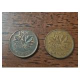 1964 and 1965 Canada One Cent Coins