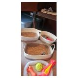 Assorted Pet Items, Storage Baskets