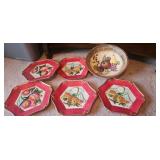 Fruit Motif Decorative Plate and Bowl Assortment