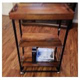 Rolling Kitchen Cart with Tray Top