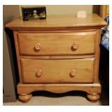 Wood Two-Drawer Nightstand