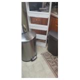 Household Organization Rack and Trash Cans