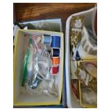 Sewing Supplies Lot Including Thread and Accessori