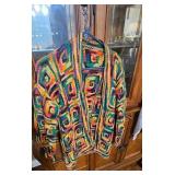 Crocheted Geometric Pattern Cardigan