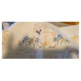 Embroidered Pillowcases and Embroidery Supplies