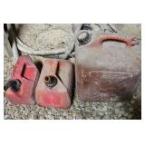 Lot of Three Plastic Gasoline Containers