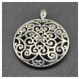 Filigree Design Pendant and Earring Set