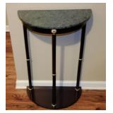 Demilune Marble Top Accent Table