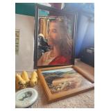 Assorted Framed Art and Key Holder