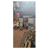 Assorted Home Decor Items Including Curtains, Tape