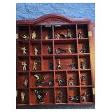 Civil War Soldier Figure Display Cabinet