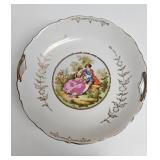Decorative Porcelain Footed Bowl with Romantic Sce