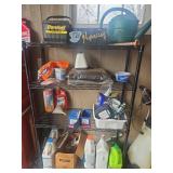 Assorted Garage Storage Shelf Contents