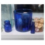 Vicks Vaporub Cobalt Blue Bottle & Other Assc Bott