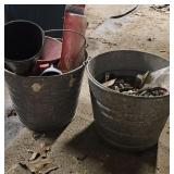 Metal Buckets with Mixed Contents