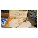 Embroidered Pillowcases and Embroidery Supplies